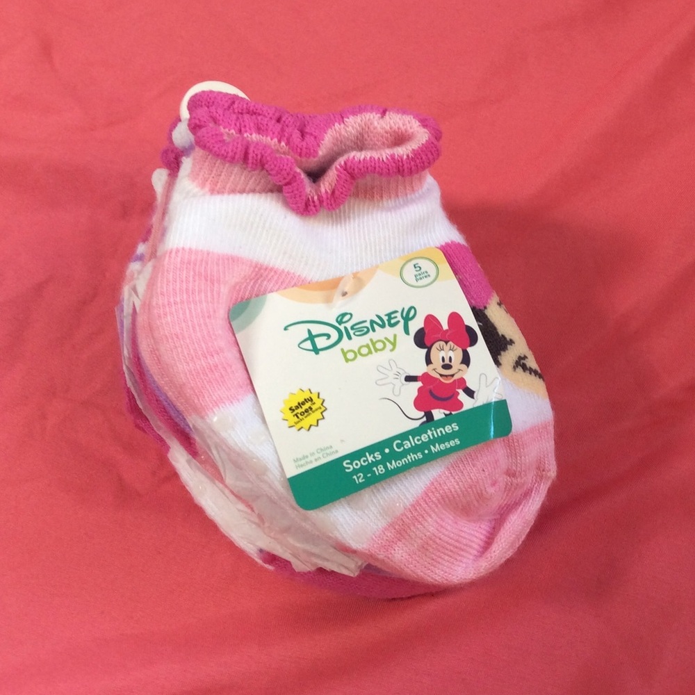 NWT Disney Baby 5 pk Socks 12-18 months